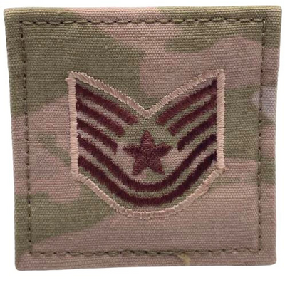 Air Force 3 Color OCP Rank with hook - Technical Sergeant (TSgt/E6) - 2 pack